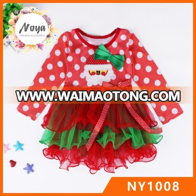 New Design Baby Girls New Year and Christmas puffy Dress Cloth