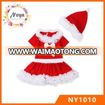 Baby Girls Red Christmas Dress with Hat wholesale